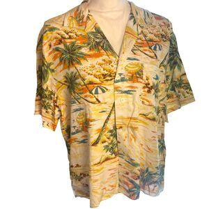 Polo Ralph Lauren Hawaiian Tropical Camp Shirt Womens Sz 10 Heritage Resort Wear